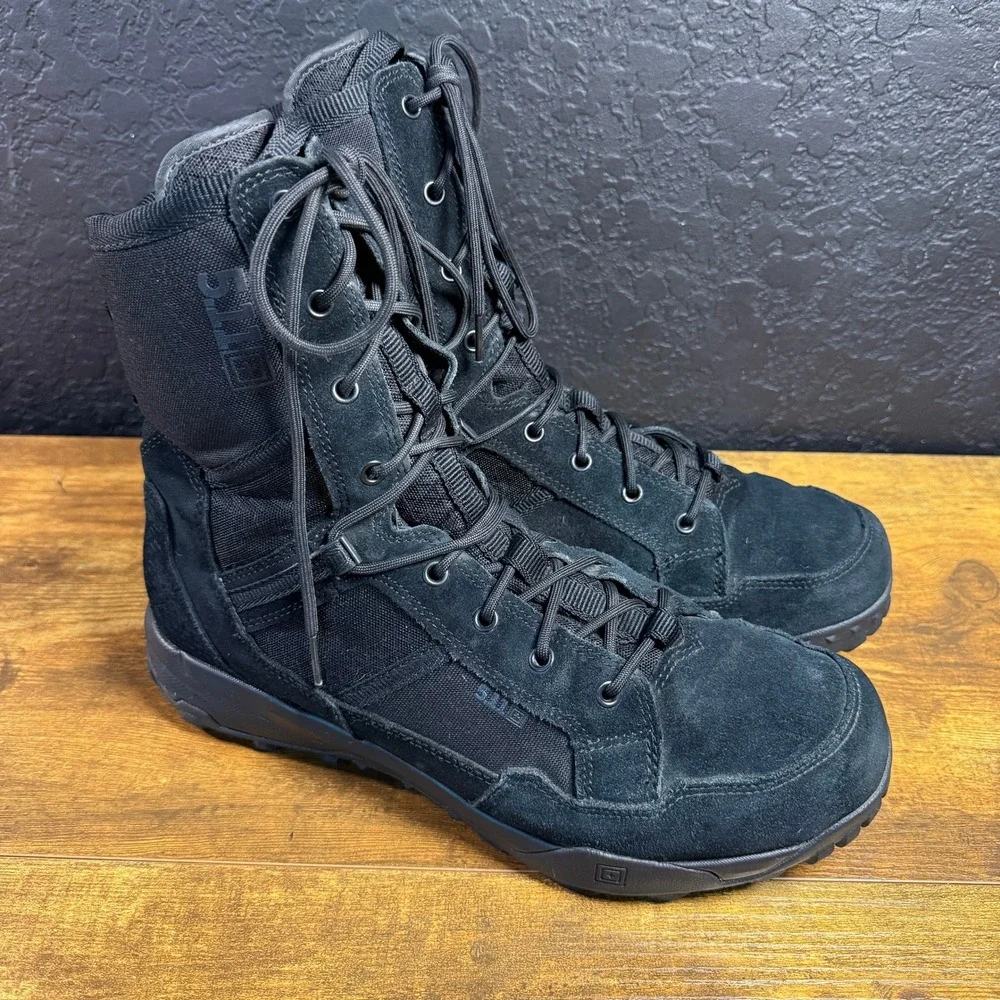 5.11 Tactical A/T 8 Boot 12422 Black Suede Nylon Military Combat Mens 13 Wide